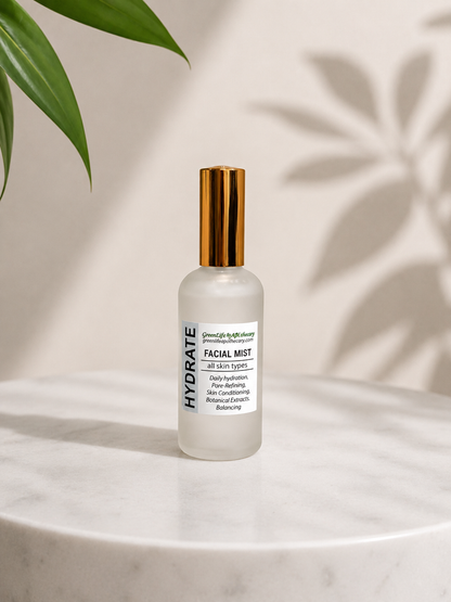 Hydrate and refresh your skin with our Botanical Hydrating Face & Body Mist. Made with aloe vera, cucumber, chamomile, calendula, and vitamin B5 for lightweight daily hydration.