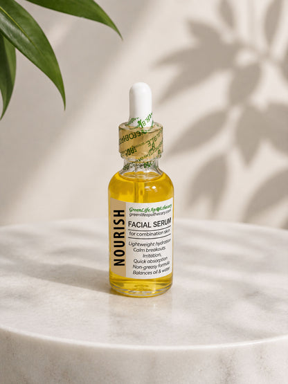 Hydrate and nourish your skin with our botanical facial serum featuring jojoba, rosehip, turmeric & ginger. Lightweight, non-greasy and suitable for all skin types.