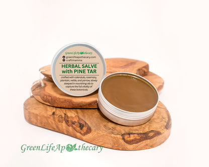 Everything Salve with Pine Tar | Herbal Infused Skin Balm | Calendula, Rosemary, Plantain, Nettle, Yarrow | Soothing Natural Salve