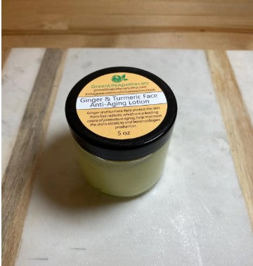 Ginger and Turmeric Face Anti-Aging Lotion Moisturizer Sea Butter Cream