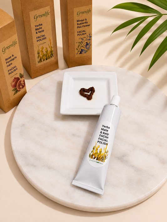 Botanical Facial Polish | Yerba Mate & Kelp Natural Face Scrub