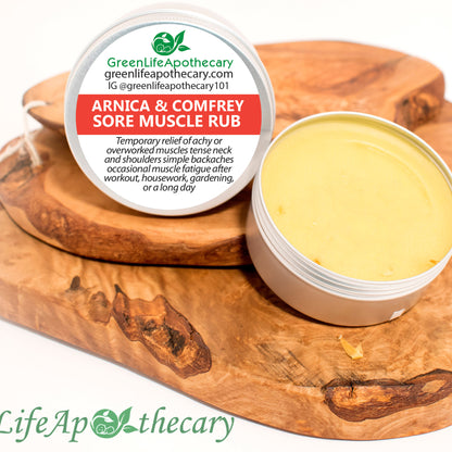 Arnica and Comfrey Muscle Rub | Sore Muscle Relief | Balm for Aches, Tension & Fatigue
