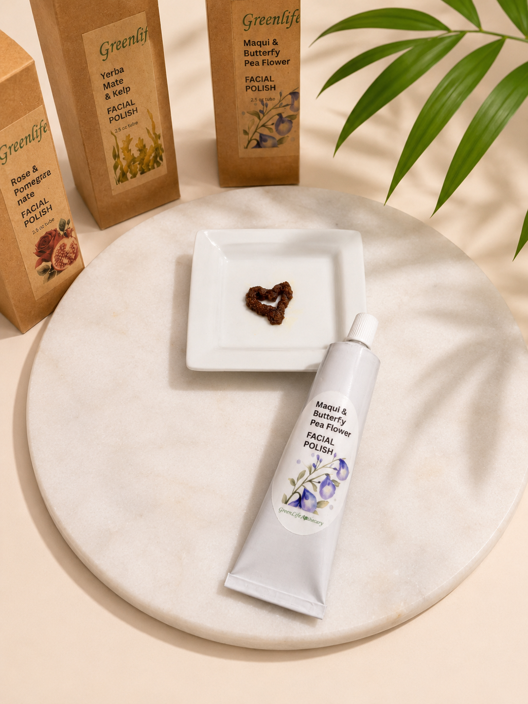 Maqui Berry and Butterfly Pea Flower Botanical Facial Polish Natural Face Scrub