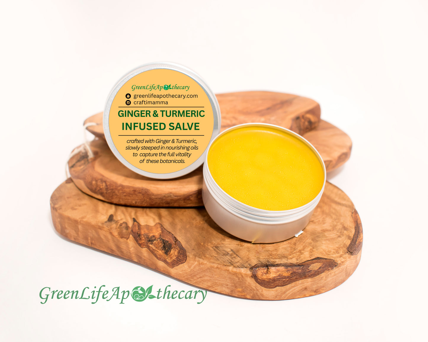 Ginger & Turmeric Salve | Herbal Balm | Infused Oil Skin Salve | Plant-Based Skincare | Natural Moisturizer
